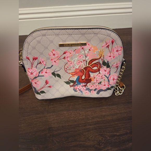 Steve Madden Pink Cherry Blossom Dragon Crossbody Bag - Picture 6 of 11
